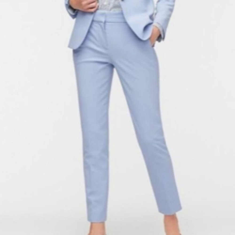 J. Crew Cameron Light Blue Slim Crop Pant in Four Season Stretch Size 16